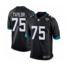 Men's Jacksonville Jaguars #75 Jawaan Taylor Game Black Team Color Football Jersey