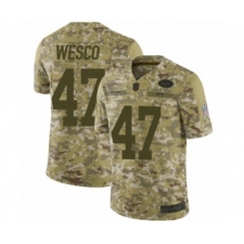 Youth New York Jets #47 Trevon Wesco Limited Camo 2018 Salute to Service Football Jersey