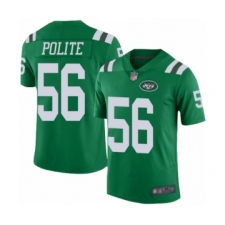 Men's New York Jets #56 Jachai Polite Limited Green Rush Vapor Untouchable Football Jersey
