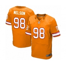 Men's Tampa Bay Buccaneers #98 Anthony Nelson Elite Orange Glaze Alternate Football Jersey