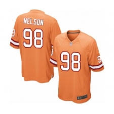 Men's Tampa Bay Buccaneers #98 Anthony Nelson Game Orange Glaze Alternate Football Jersey