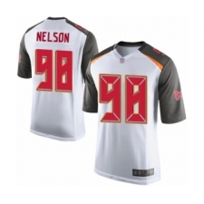 Men's Tampa Bay Buccaneers #98 Anthony Nelson Game White Football Jersey