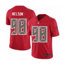 Men's Tampa Bay Buccaneers #98 Anthony Nelson Limited Red Rush Vapor Untouchable Football Jersey