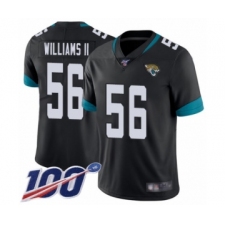 Men's Jacksonville Jaguars #56 Quincy Williams II Black Team Color Vapor Untouchable Limited Player 100th Season Football Jersey