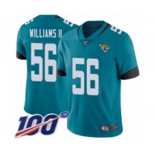 Men's Jacksonville Jaguars #56 Quincy Williams II Teal Green Alternate Vapor Untouchable Limited Player 100th Season Football Jersey