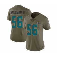 Women's Jacksonville Jaguars #56 Quincy Williams II Limited Olive 2017 Salute to Service Football Jersey