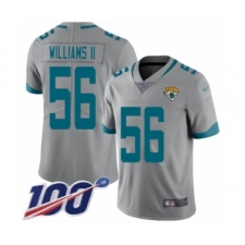 Youth Jacksonville Jaguars #56 Quincy Williams II Silver Inverted Legend Limited 100th Season Football Jersey