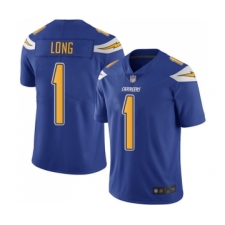Youth Los Angeles Chargers #1 Ty Long Limited Electric Blue Rush Vapor Untouchable Football Jersey