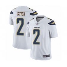 Youth Los Angeles Chargers #2 Easton Stick White Vapor Untouchable Limited Player Football Jersey