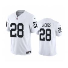 Men's Las Vegas Raiders #28 Josh Jacobs White 2023 F.U.S.E Vapor Untouchable Stitched Football Jersey