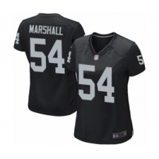 Women's Oakland Raiders #54 Brandon Marshall Game Black Team Color Football Jersey