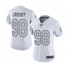 Women's Oakland Raiders #98 Maxx Crosby Limited White Rush Vapor Untouchable Football Jersey