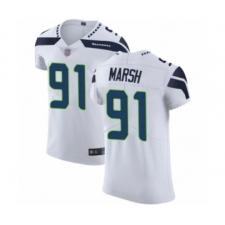 Men's Seattle Seahawks #91 Cassius Marsh White Vapor Untouchable Elite Player Football Jersey
