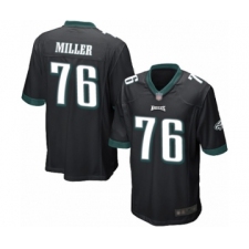 Men's Philadelphia Eagles #76 Shareef Miller Game Black Alternate Football Jersey