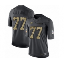 Men's Philadelphia Eagles #77 Andre Dillard Limited Black 2016 Salute to Service Football Jersey