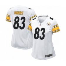 Women's Pittsburgh Steelers #83 Zach Gentry Game White Football Jersey