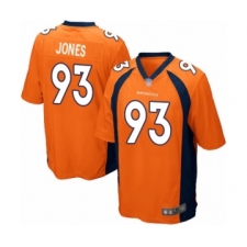 Men's Denver Broncos #93 Dre'Mont Jones Game Orange Team Color Football Jersey