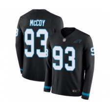 Men's Carolina Panthers #93 Gerald McCoy Limited Black Therma Long Sleeve Football Jersey