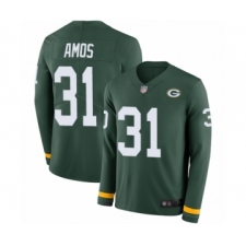Youth Green Bay Packers #31 Adrian Amos Limited Green Therma Long Sleeve Football Jersey
