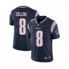 Men's New England Patriots #8 Jamie Collins Navy Blue Team Color Vapor Untouchable Limited Player Football Jersey