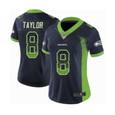 Women's Seattle Seahawks #8 Jamar Taylor Limited Navy Blue Rush Drift Fashion Football Jersey