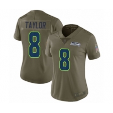 Women's Seattle Seahawks #8 Jamar Taylor Limited Olive 2017 Salute to Service Football Jersey