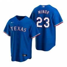 Men's Nike Texas Rangers #23 Mike Minor Royal Alternate Stitched Baseball Jersey