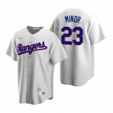 Men's Nike Texas Rangers #23 Mike Minor White Cooperstown Collection Home Stitched Baseball Jersey