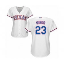 Women's Texas Rangers #23 Mike Minor Authentic White Home Cool Base Baseball Jersey
