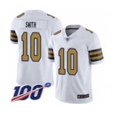 Men's New Orleans Saints #10 Tre'Quan Smith Limited White Rush Vapor Untouchable 100th Season Football Jersey