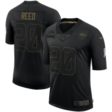 Men's Baltimore Ravens #20 Ed Reed Black Nike 2020 Salute To Service Limited Jersey
