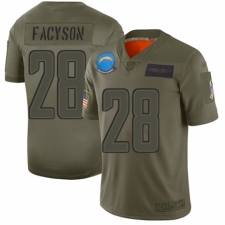 Women's Los Angeles Chargers #28 Brandon Facyson Limited Camo 2019 Salute to Service Football Jersey