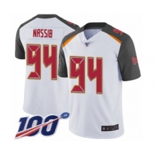 Youth Tampa Bay Buccaneers #94 Carl Nassib White Vapor Untouchable Limited Player 100th Season Football Jersey