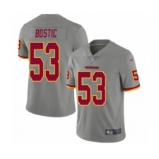 Men's Washington Redskins #53 Jon Bostic Limited Gray Inverted Legend Football Jersey