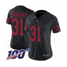 Women's San Francisco 49ers #31 Raheem Mostert Black Vapor Untouchable Limited Player 100th Season Football Jersey