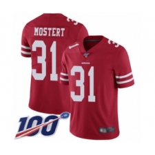 Youth San Francisco 49ers #31 Raheem Mostert Red Team Color Vapor Untouchable Limited Player 100th Season Football Jersey