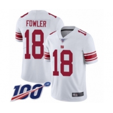 Youth New York Giants #18 Bennie Fowler White Vapor Untouchable Limited Player 100th Season Football Jersey