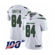 Youth New York Jets #84 Ryan Griffin White Vapor Untouchable Limited Player 100th Season Football Jersey