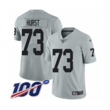 Youth Oakland Raiders #73 Maurice Hurst Limited Silver Inverted Legend 100th Season Football Jersey