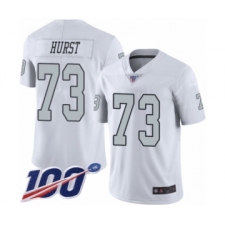 Youth Oakland Raiders #73 Maurice Hurst Limited White Rush Vapor Untouchable 100th Season Football Jersey