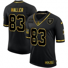 Men's Oakland Raiders #83 Darren Waller Gold Nike 2020 Salute To Service Limited Jersey