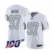 Youth Oakland Raiders #97 Josh Mauro Limited White Rush Vapor Untouchable 100th Season Football Jersey
