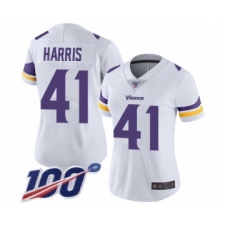 Women's Minnesota Vikings #41 Anthony Harris White Vapor Untouchable Limited Player 100th Season Football Jersey