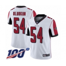 Men's Atlanta Falcons #54 Foye Oluokun White Vapor Untouchable Limited Player 100th Season Football Jersey