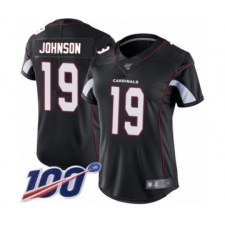 Women's Arizona Cardinals #19 KeeSean Johnson Black Alternate Vapor Untouchable Limited Player 100th Season Football Jersey