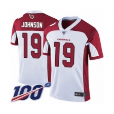 Youth Arizona Cardinals #19 KeeSean Johnson White Vapor Untouchable Limited Player 100th Season Football Jersey