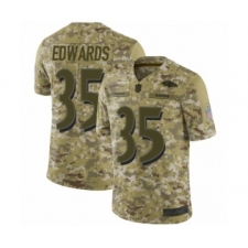 Men's Baltimore Ravens #35 Gus Edwards Limited Camo 2018 Salute to Service Football Jersey