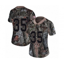 Women's Baltimore Ravens #35 Gus Edwards Limited Camo Rush Realtree Football Jersey