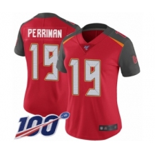 Women's Tampa Bay Buccaneers #19 Breshad Perriman Red Team Color Vapor Untouchable Limited Player 100th Season Football Jersey