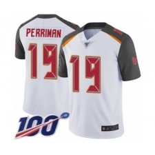 Youth Tampa Bay Buccaneers #19 Breshad Perriman White Vapor Untouchable Limited Player 100th Season Football Jersey